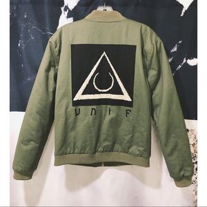 UNIF 🍃 Army Green 🍃 Bomber Jacket